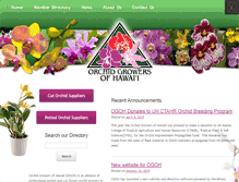 Tablet Screenshot of orchidgrowersofhawaii.org